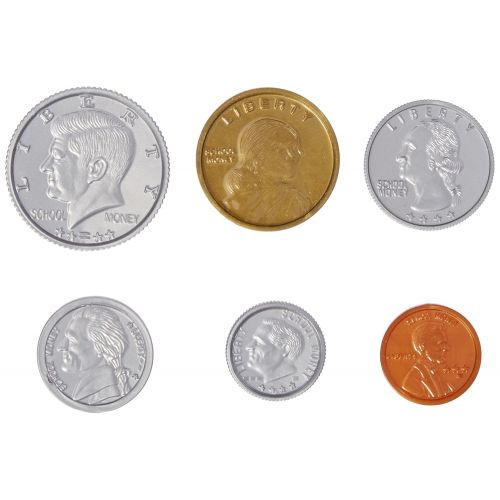  School Smart - 264699 Assorted Plastic Coins, Set of 460