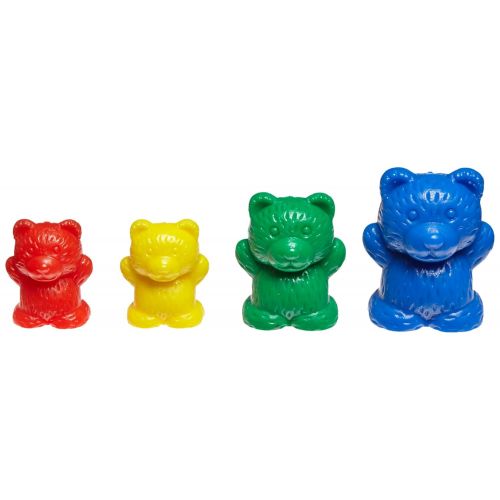  School Specialty Teddy Bear Manipulative Counters - Assorted Sizes - Set of 96 - Assorted Colors