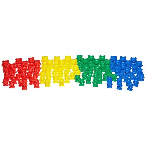  School Specialty Teddy Bear Manipulative Counters - Assorted Sizes - Set of 96 - Assorted Colors