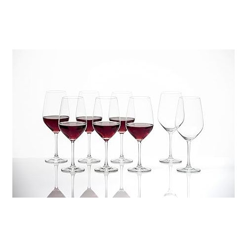  Schott Zwiesel Forte Tritan Crystal Stemware Collection Burgundy/Light Red & White Wine Glasses, 1 Count (Pack of 1), Clear