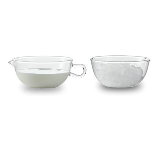  Schott Zwiesel Suikerschaal en roomkan 0.20 Ltr Jenaer Glas 113530 W. Wagenfeld