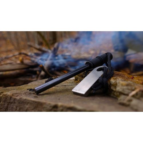  [아마존베스트]Schrade SCHFS1 4in Ferro Rod Fire Striker with Lanyard for Outdoor Survival, Camping and Emergency Situations