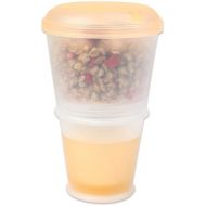 [아마존베스트]Schramm Muesli-to-Go Mug, Yoghurt Cup, 7 Colours Muesli Cup With Integrated Cooling Compartment and Spoon, Muesli / Yoghurt Container For On The Go