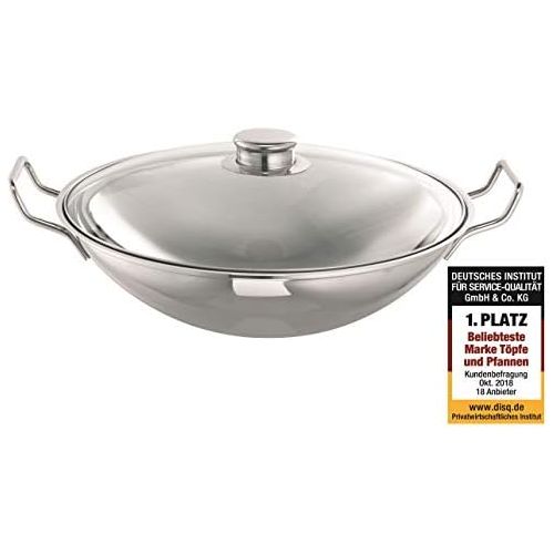  Besuchen Sie den Schulte-Ufer-Store Schulte-Ufer 6659-36 i Wok BO-lang, inkl. Zubehoer, 36 cm, 5,00 l Woks & Wokpfannen, Edelstahl, schwarz, 25 cm