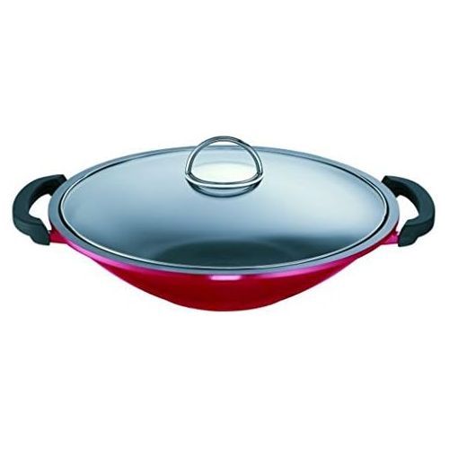  Wok Gloria 36cm in rot von Schulte Ufer (Induktionsgeeignet)