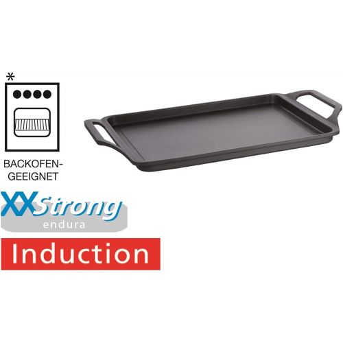  Schulte-Ufer Grillplatte Teppanyaki-Platte 33x24 cm Globus i, schwarz, XXStrong