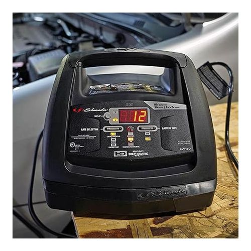  SC1307 Fully Automatic Battery Charger with Engine Starter, Boost, Maintainer, and Advanced Diagnostic Testing - 85 Amp/30 Amp, 6V/12V - for Cars, Trucks, SUVs, RVs