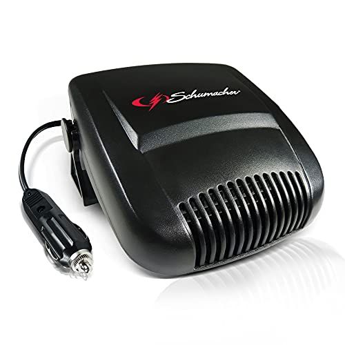  Schumacher 1225 Ceramic Heater and Fan for Cars - 12V, 150W Defrosts and Defogs