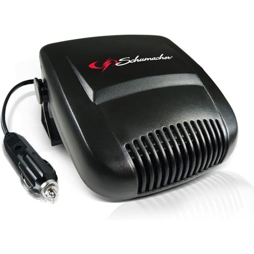  Schumacher 1225 Ceramic Heater and Fan for Cars - 12V, 150W Defrosts and Defogs