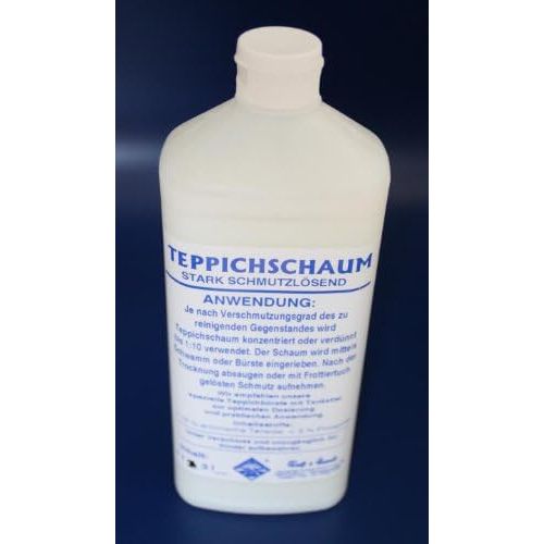  Schutzmarke WASSERROSE Wasserrose 1 L TEPPICHSCHAUM REINIGER TEPPICHREINIGER MIT SHAMPONIERBUERSTE MADE IN GERMANY