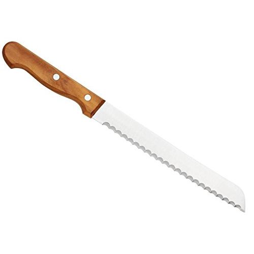  Schwertkrone Brotmesser Wellenschliff Olivenholz aus Solingen Klingenlange 20 cm 8 rostfrei/Brotsage…
