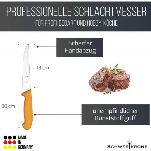  [아마존베스트]Schwertkrone Butcher Knife Solingen Germany/Butchers Knife Set/Butchers Equipment Boning Knife Beef Slaughter/Polished Blade