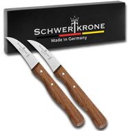 [아마존베스트]Schwertkrone Set of 2 Curved Birdbeak Vegetable Knives with Beech Wood Handle Rustproof