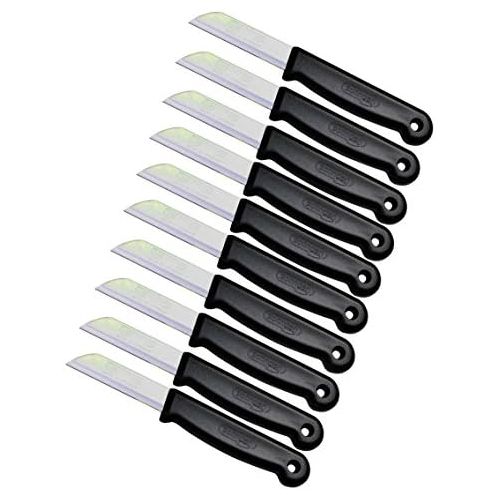  [아마존베스트]Schwertkrone Solingen Paring Knife Set - 10 Fruit & Vegetable Knives, Band Steel, Rustproof, Black