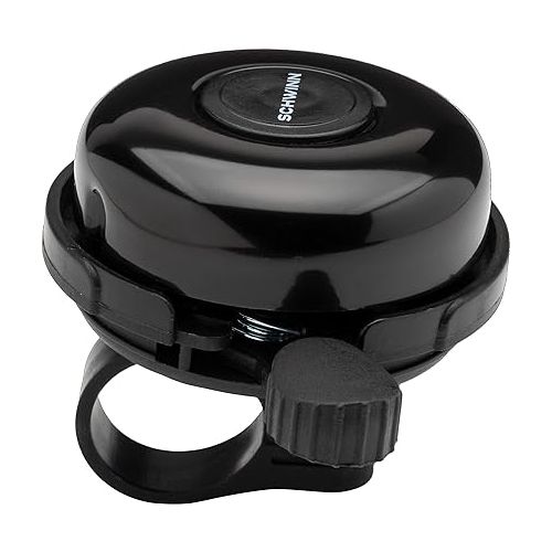  Schwinn Classic Black Bike Bell, Bicycle Accessories, Kids and Adult Bikes, Easy Installation, Loud Ringing Sound