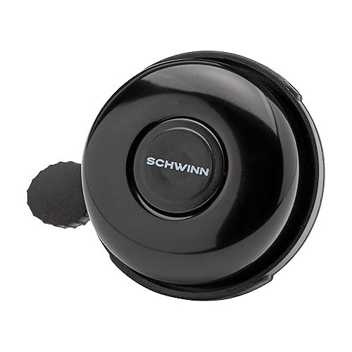  Schwinn Classic Black Bike Bell, Bicycle Accessories, Kids and Adult Bikes, Easy Installation, Loud Ringing Sound