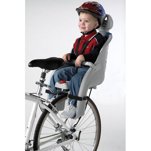  Schwinn Deluxe Bicycle Mounted Child Carrier/Bike Seat, Features 3-Point Harness, Adjustable Headrest, and Padded Crossbar, Mounts Easily on Bicycles Rear Wheel, For Children, Todd