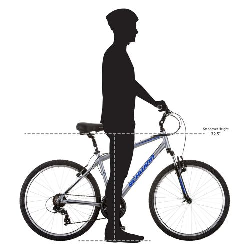  Schwinn Suburban Deluxe Mens Comfort Bike 26 Wheel Bicycle, Grey, 18/Medium Frame Size