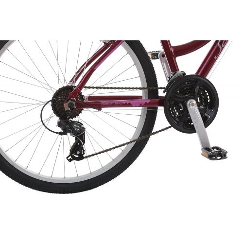  Schwinn Suburban Deluxe Womens Comfort Bicycle 26 Wheel Bicycle, Red, 16/Small Frame Size