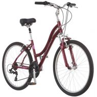 Schwinn Suburban Deluxe Womens Comfort Bicycle 26 Wheel Bicycle, Red, 16/Small Frame Size