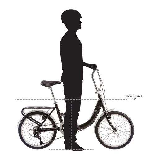  Schwinn Loop Adult Folding Bicycle, 20-Inch Wheels, 7-Speed