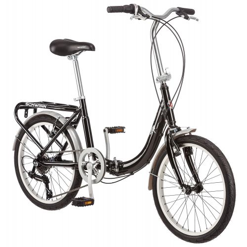  Schwinn Loop Adult Folding Bicycle, 20-Inch Wheels, 7-Speed