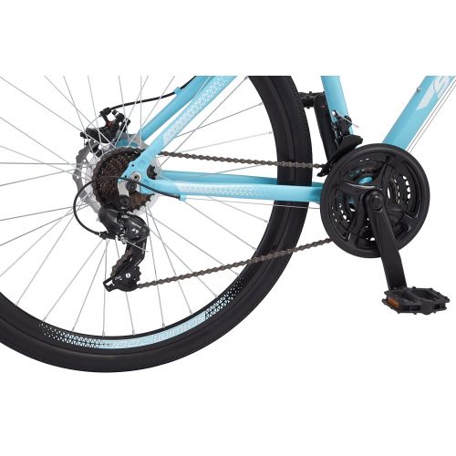  Schwinn GTX Comfort Hybrid Bike Line with Front Suspension, Featuring 16-18-Inch Aluminum Step-Through or Step-Over Frame and 21-24-Speed Shimano Drivetrain with 700c Wheels, Disc