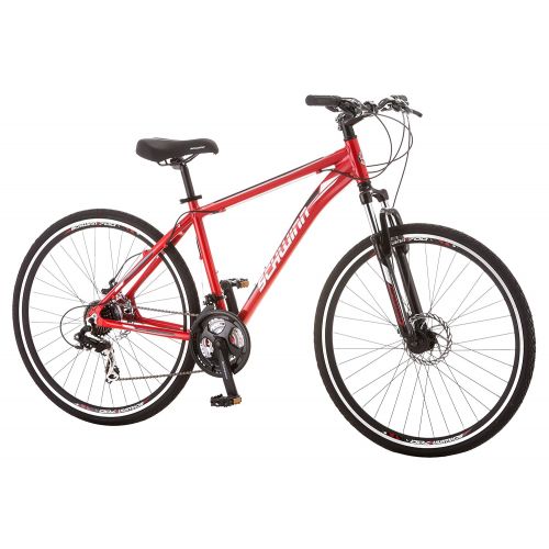  Schwinn GTX Comfort Hybrid Bike Line with Front Suspension, Featuring 16-18-Inch Aluminum Step-Through or Step-Over Frame and 21-24-Speed Shimano Drivetrain with 700c Wheels, Disc