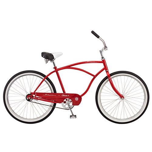  Schwinn Mens Classic 1 26 Wheel Cruiser Bicycle, Red, 14Medium