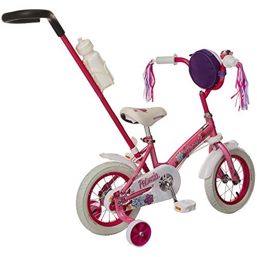  Schwinn Petunia Girls Steerable Bike With Training Wheels, 12-Inch Wheels, PinkWhite