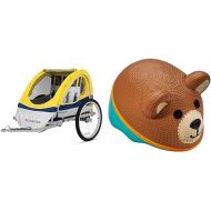 Schwinn Echo Child Bike Trailer and Teddy Bear Kids Bike Helmet Bundle