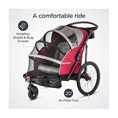  Schwinn Joyrider Child Bike Trailer and Schwinn Kids Bike Helmet Bundle