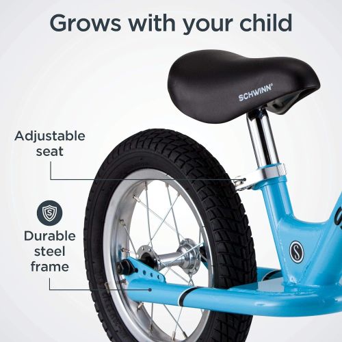  Schwinn Skip Toddler Balance Bike, 12-Inch Wheels, Beginner Rider Training, Multiple Colors