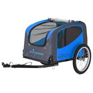 Schwinn Rascal Bike Pet Trailer, For Small and Large Dogs, Folding Frame Carrier, Quick Release Wheels, Universal Bicycle Coupler, Adjustable