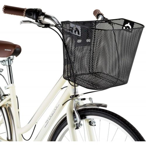  Schwinn Wire Basket for Bikes with Quick Release, Black , Medium
