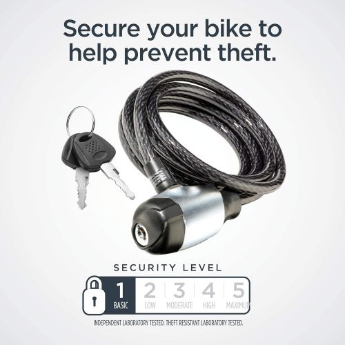  Schwinn Anti Theft Bike Lock, Multiple Security Levels, Key and Combination Lock Options