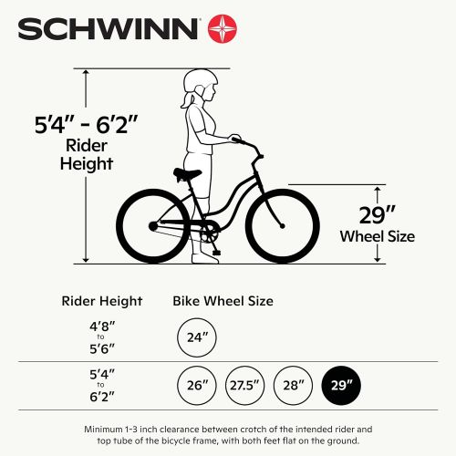  Schwinn Wayfarer Adult Bike Hybrid Retro-Styled Cruiser, Step-Over or Step-Through Frame Option, 7-Speed Drivetrain, Rear Rack, 700C Wheels, Multiple Colors
