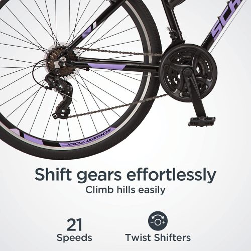  Schwinn GTX Comfort Adult Hybrid Bike, Dual Sport Bicycle, Lightweight Aluminum Frame, Multiple Colors
