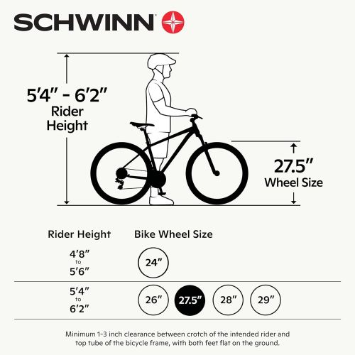  Schwinn High Timber Youth/Adult Mountain Bike, Aluminum and Steel Frame Options, 7-21 Speeds Options, 24-29-Inch Wheels, Multiple Colors
