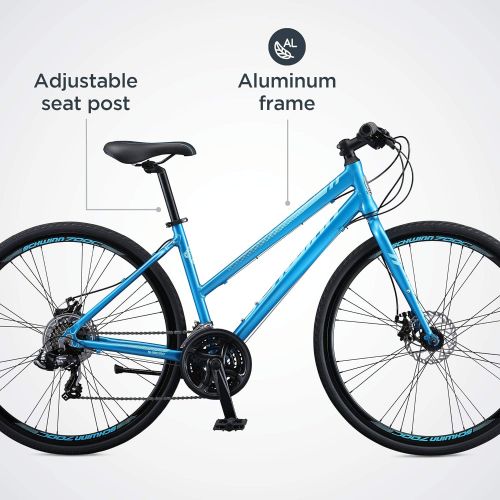  Schwinn Volare Mens and Womens Hybrid Road Bike, 28-Inch Wheels, Lightweight Aluminum Frame, Multiple Colors