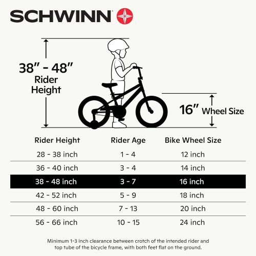  Schwinn Koen & Elm Toddler and Kids Bike, 16-Inch Wheels, Training Wheels Included, Blue