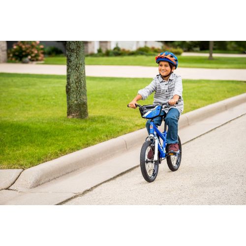  Schwinn Koen & Elm Toddler and Kids Bike, 16-Inch Wheels, Training Wheels Included, Blue