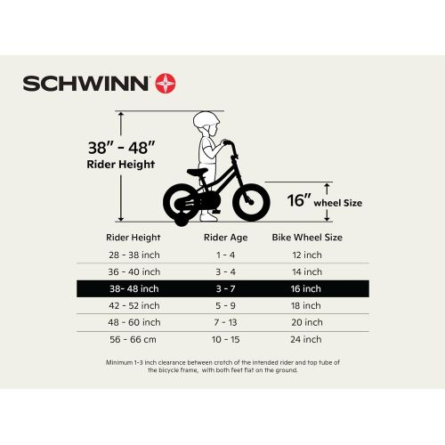  Schwinn Koen & Elm Toddler and Kids Bike, 16-Inch Wheels, Training Wheels Included, Red