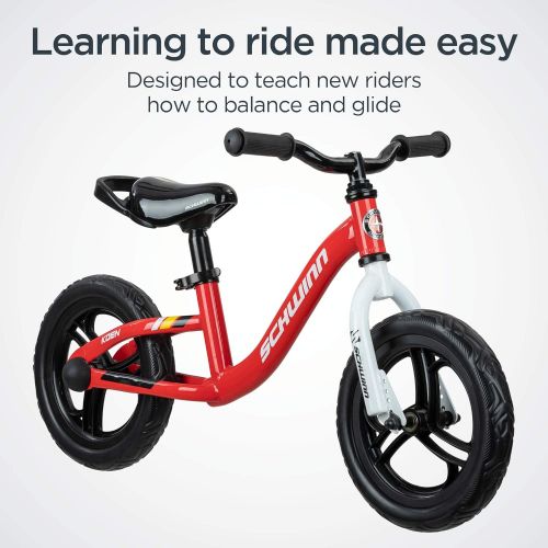  Schwinn Koen Boys Bike for Toddlers and Kids, 12-Inch Balance Bike, Red