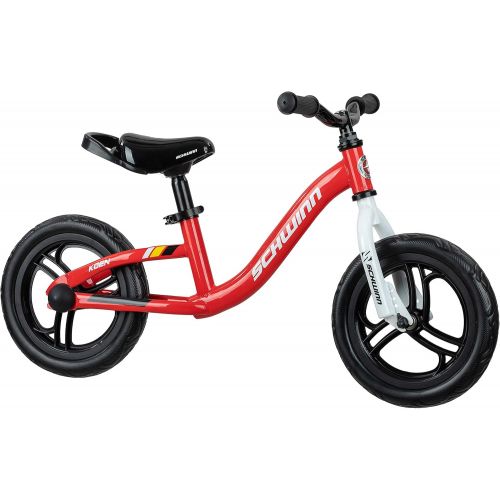 Schwinn Koen Boys Bike for Toddlers and Kids, 12-Inch Balance Bike, Red