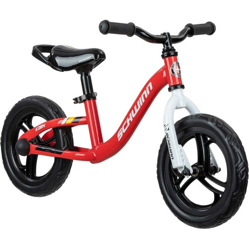  Schwinn Koen Boys Bike for Toddlers and Kids, 12-Inch Balance Bike, Red