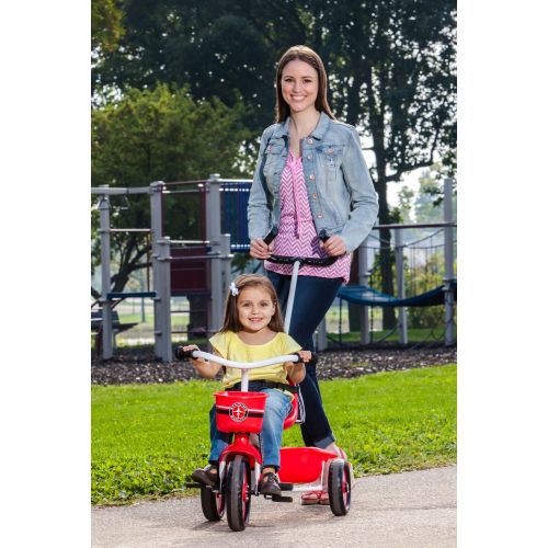  Schwinn Easy-Steer Tricycle with Push/Steer Handle, ages 2 - 4, red toddler bike