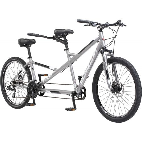  Schwinn Twinn Tandem 26” Wheel Bicycle, Grey, One Frame Size 20”