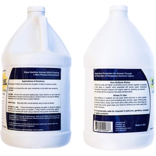  SciZyme - Fresh 500 Concentrate - Enzyme Based Eliminator and Control Odors and Ammonia in Cooler Rooms, Barns, Trailers, Kennels, Concrete (1 Gallon)