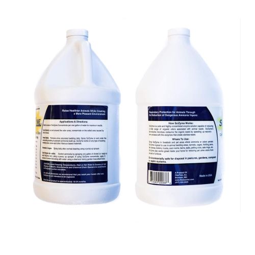  SciZyme - Fresh 500 Concentrate - Enzyme Based Eliminator and Control Odors and Ammonia in Cooler Rooms, Barns, Trailers, Kennels, Concrete (1 Gallon)